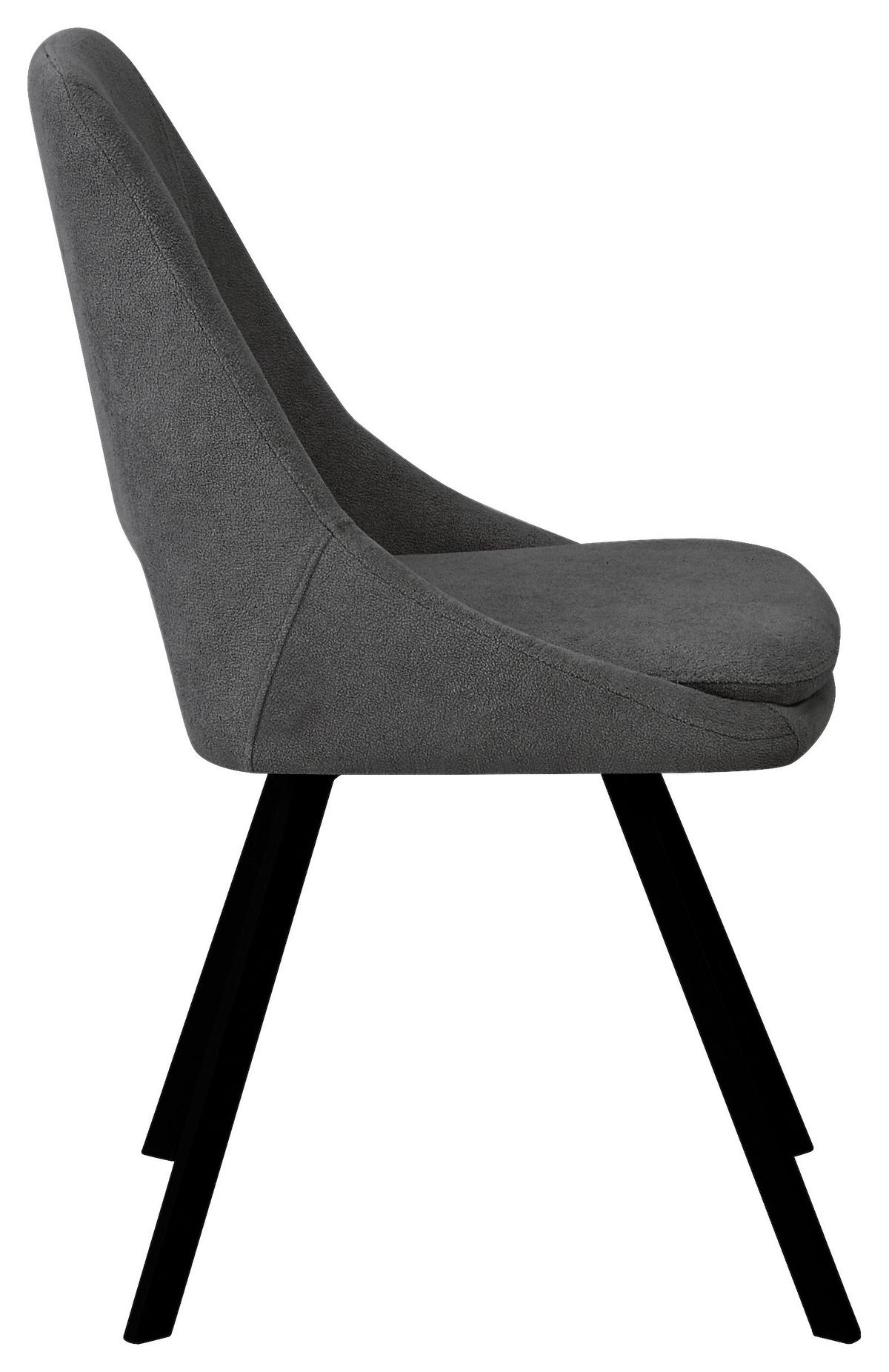 STOL, kovina, tekstil antracit  - črna/antracit, Design, kovina/tekstil (48/85/56cm) - Carryhome