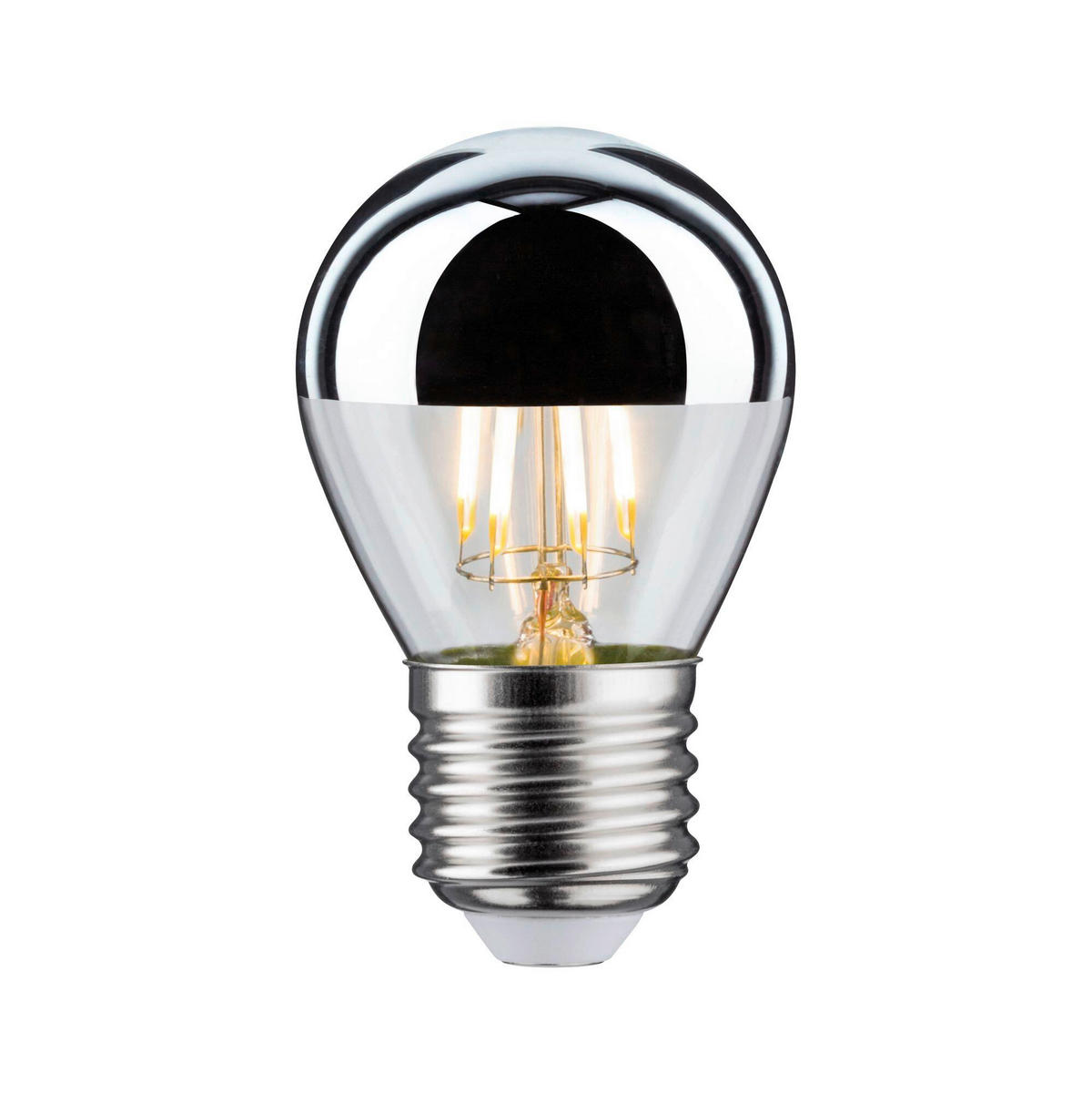 LED-LEUCHTMITTEL   E27 4,8W W 360 lm  - Klar/Silberfarben, Basics, Glas (7,2cm) - Paulmann