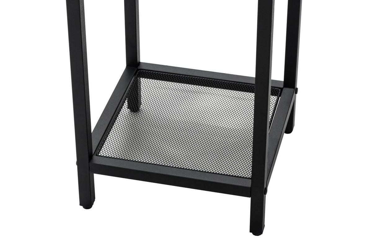 BEISTELLTISCH 30/30/61 cm Eiche furniert Schwarz, Eichefarben rechteckig  - Eichefarben/Schwarz, LIFESTYLE, Holz/Holzwerkstoff (30/30/61cm) - Xora