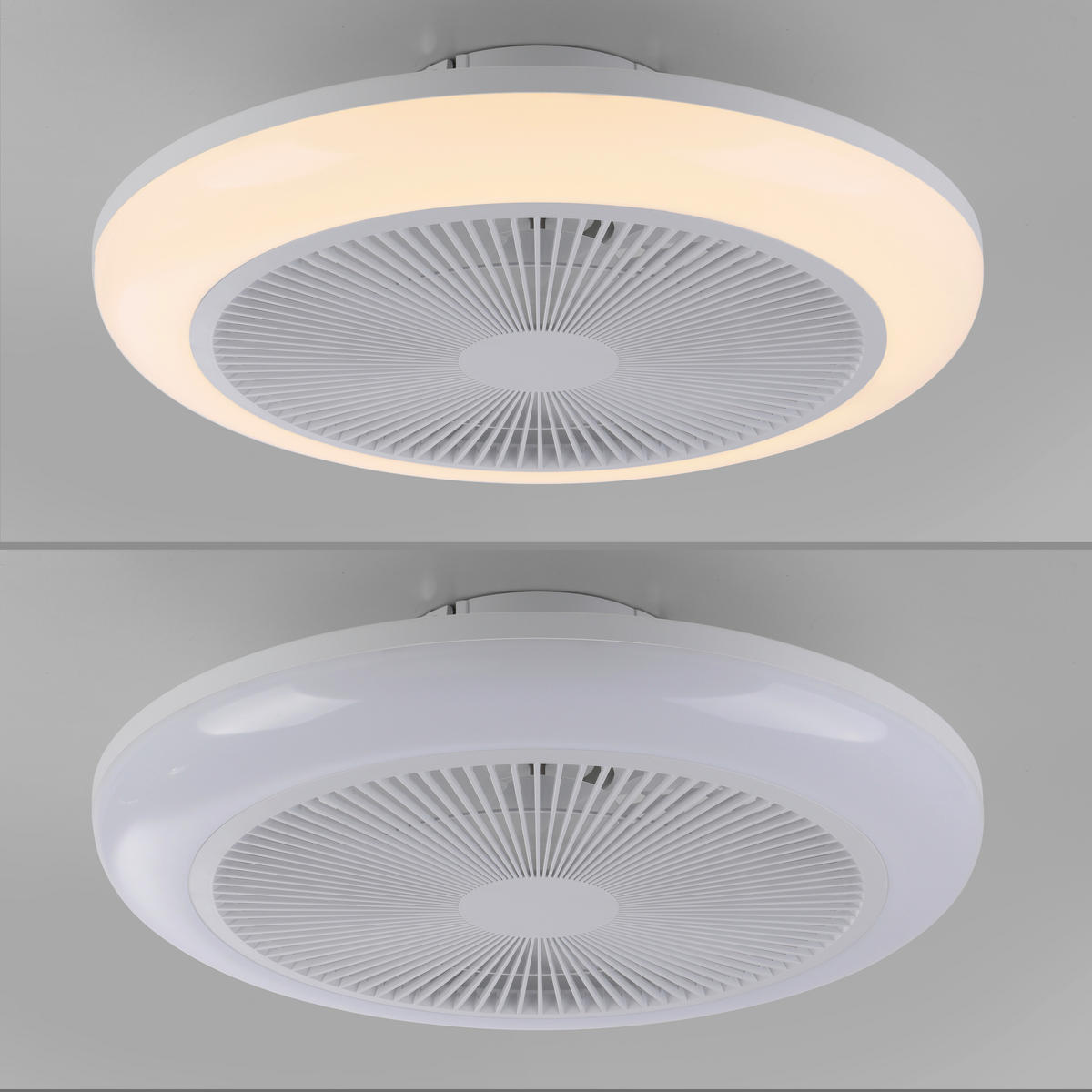 DECKENVENTILATOR - Weiß, Basics, Kunststoff (46/46/14cm)