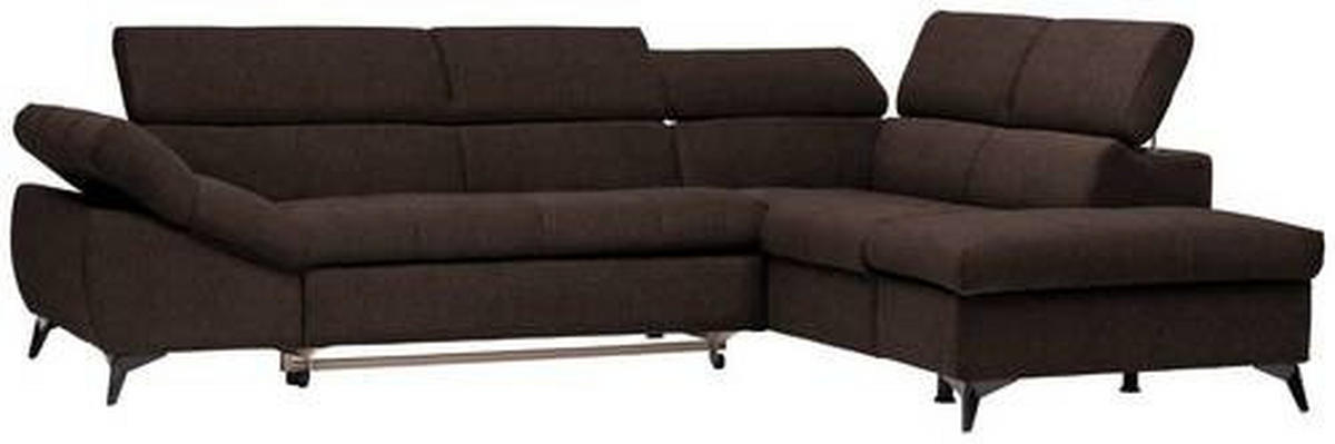 ECKSOFA  in Mikrofaser Dunkelbraun  279/210 cm  - Dunkelbraun/Schwarz, Design, Kunststoff/Textil (279/210cm) - Stylife
