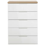 KOMMODE  in 69/101/44 cm  - Weiß Hochglanz/Schwarz, Basics, Holzwerkstoff/Kunststoff (69/101/44cm) - Carryhome