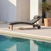 GARTEN-RELAXLIEGE 90/100/208 cm  - Grau, ROMANTIK / LANDHAUS, Kunststoff/Metall (90/100/208cm) - Gardenson