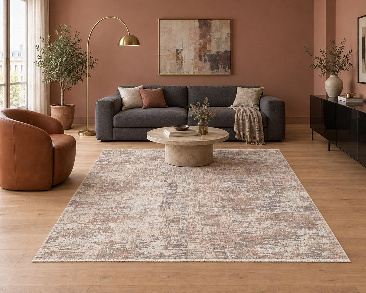 WEBTEPPICH  Wohnzimmer 80/150 cm Selene Beige rechteckig  - Beige, Design, Textil (80/150cm) - Dieter Knoll