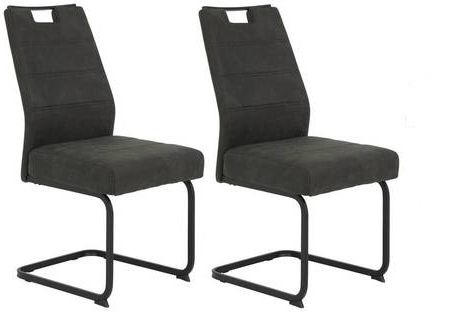 P & B Schwingstuhl-Set Anthrazit 49x100x61 cm