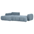 ECKSOFA in Flachgewebe Blau  - Blau/Schwarz, KONVENTIONELL, Kunststoff/Textil (174/274cm) - Carryhome
