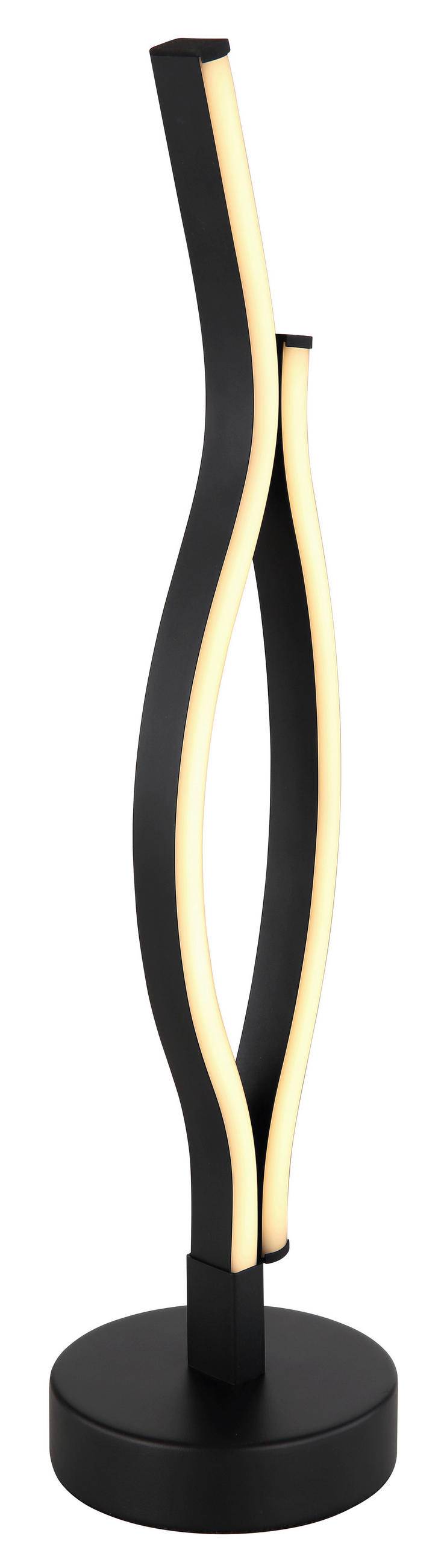 Thumbnail - Globo Led-Tischleuchte Geronimo, Schwarz, Weiß, Metall, Kunststoff, 47 cm, CE, Wippschalter, Lampen & Leuchten, Innenbel...