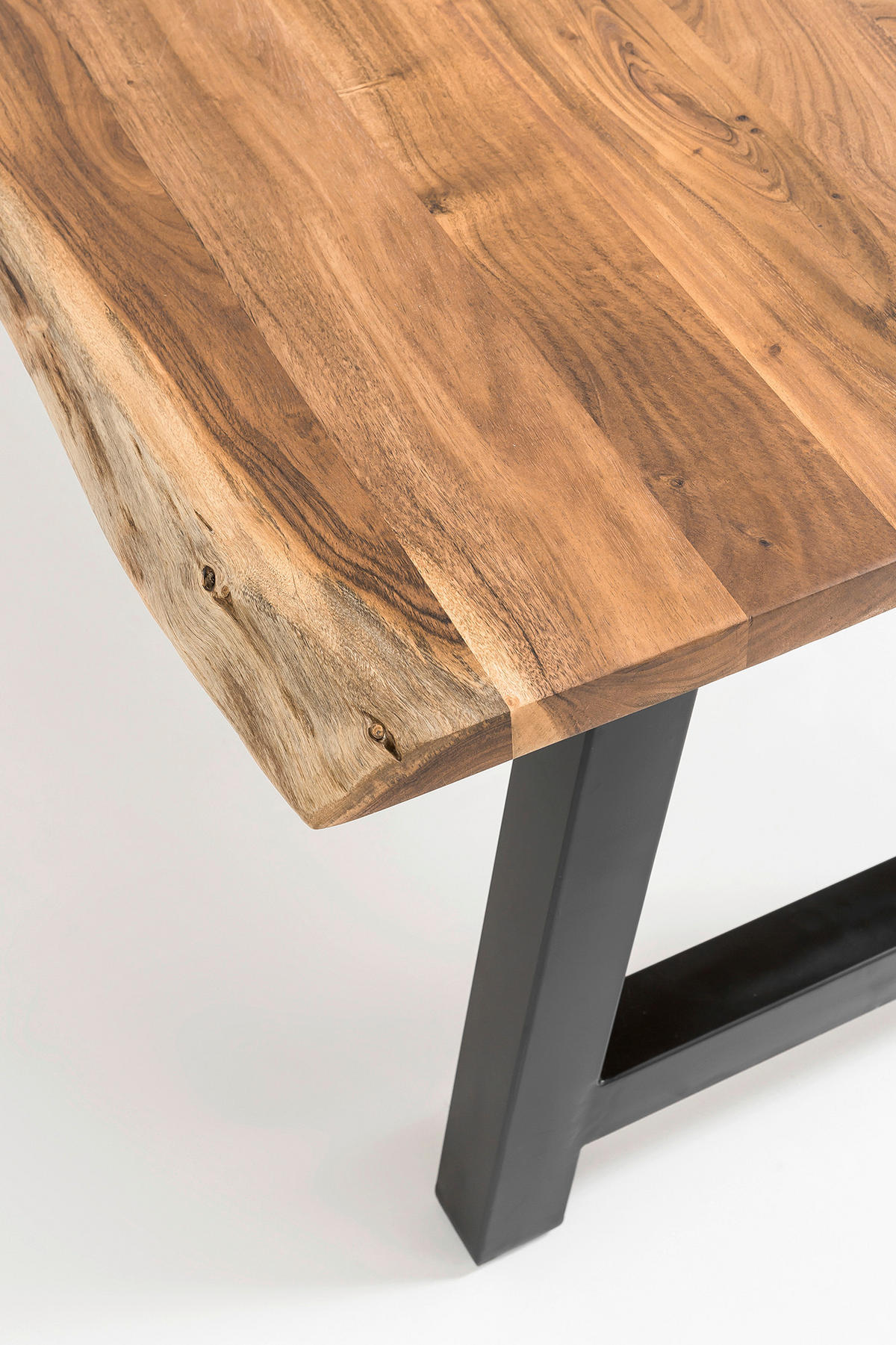 ESSTISCH in Holz 140/80/76,5 cm  - Schwarz/Naturfarben, MODERN, Holz/Metall (140/80/76,5cm) - Livetastic