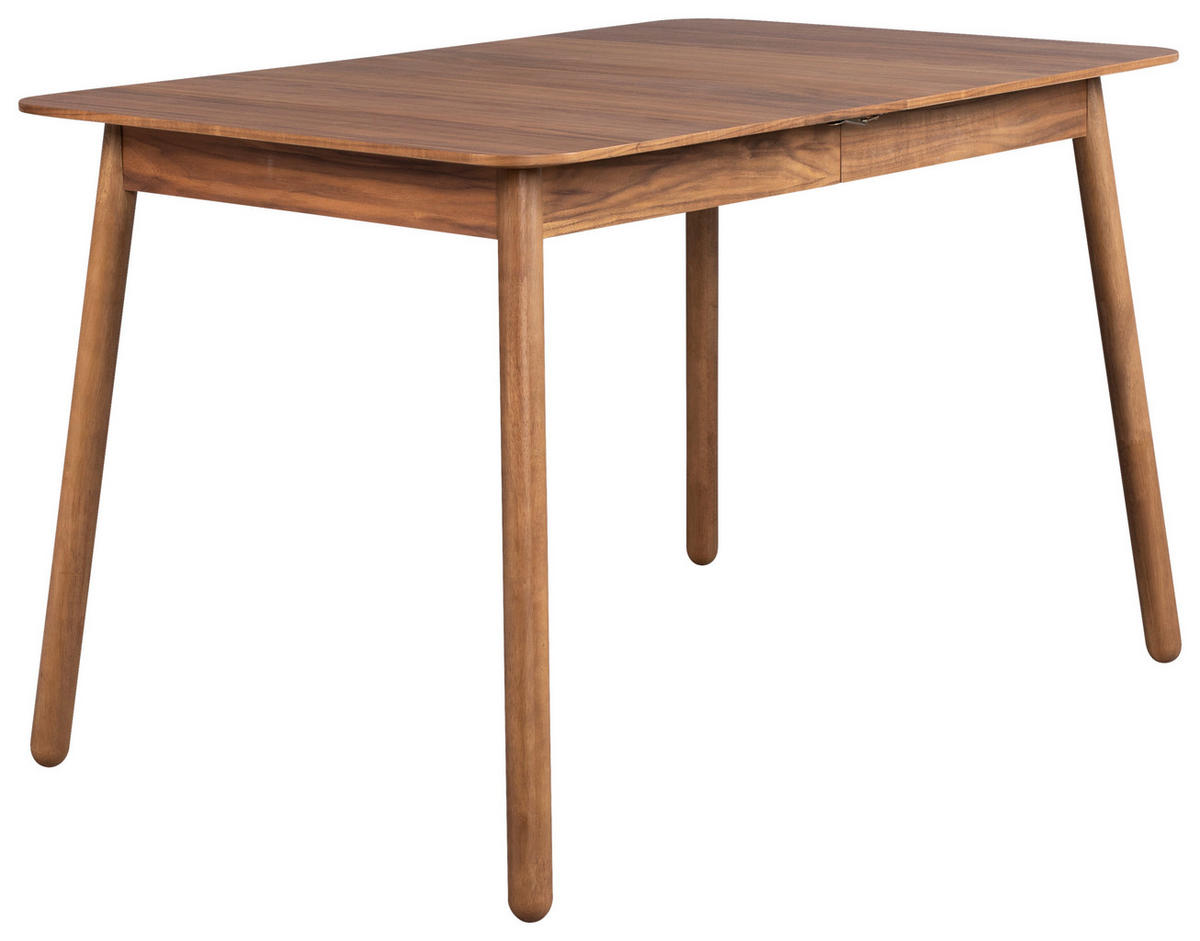 ESSTISCH Walnussfarben rechteckig  ausziehbar  - Walnussfarben, Basics, Holz/Holzwerkstoff (120/80/76cm) - Zuiver