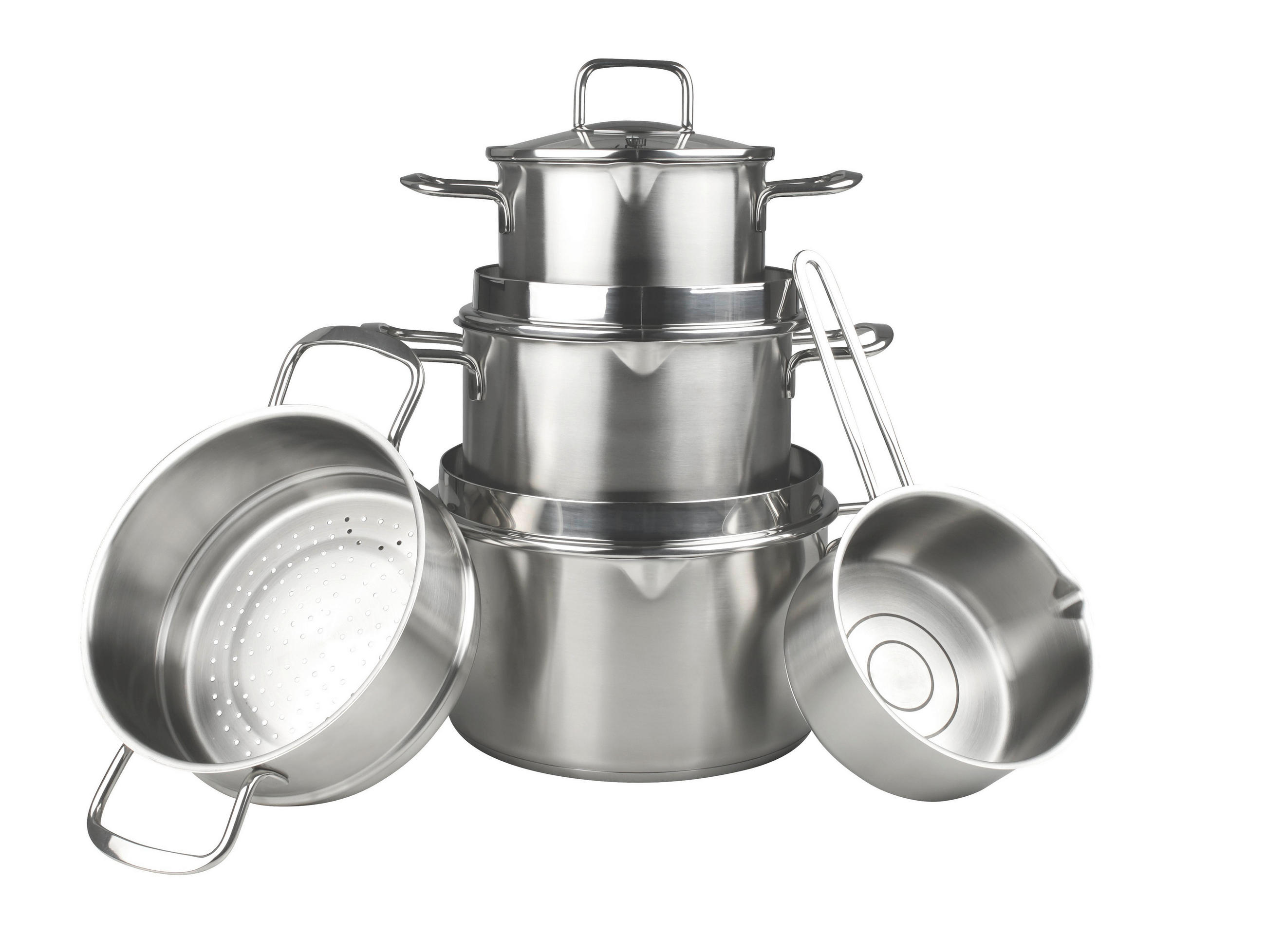 SET DE OALE 5 piese  - culoare inox, Design, sticlă/metal - Chefkoch+Fackelmann