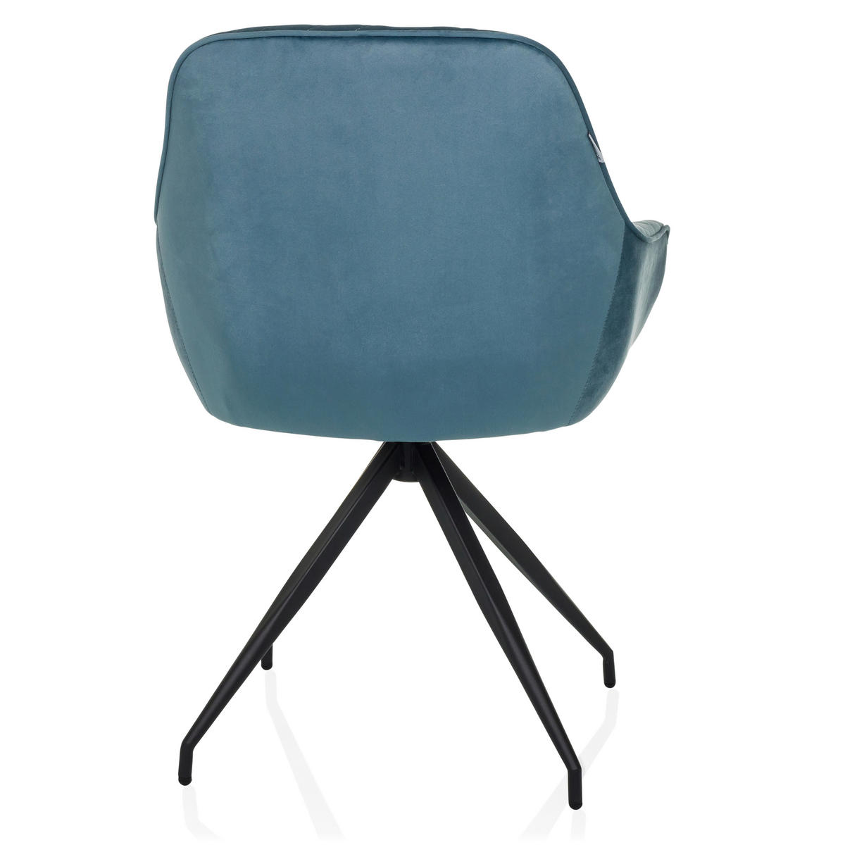 ARMLEHNSTUHL  in Samt  - Blaugrau/Schwarz, MODERN, Textil/Metall (58/87/57cm) - MID.YOU