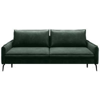 SCHLAFSOFA Chenille Waldgrün  - Waldgrün/Schwarz, KONVENTIONELL, Textil/Metall (223/89/107cm) - Carryhome