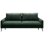 SCHLAFSOFA in Chenille Waldgrün  - Waldgrün/Schwarz, KONVENTIONELL, Textil/Metall (223/89/107cm) - Carryhome
