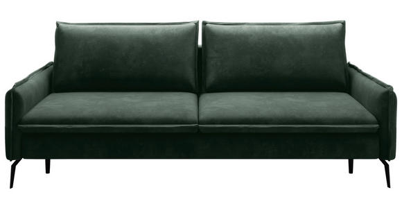 SCHLAFSOFA in Chenille Waldgrün - Waldgrün/Schwarz, KONVENTIONELL, Textil/Metall (223/89/107cm) - Carryhome