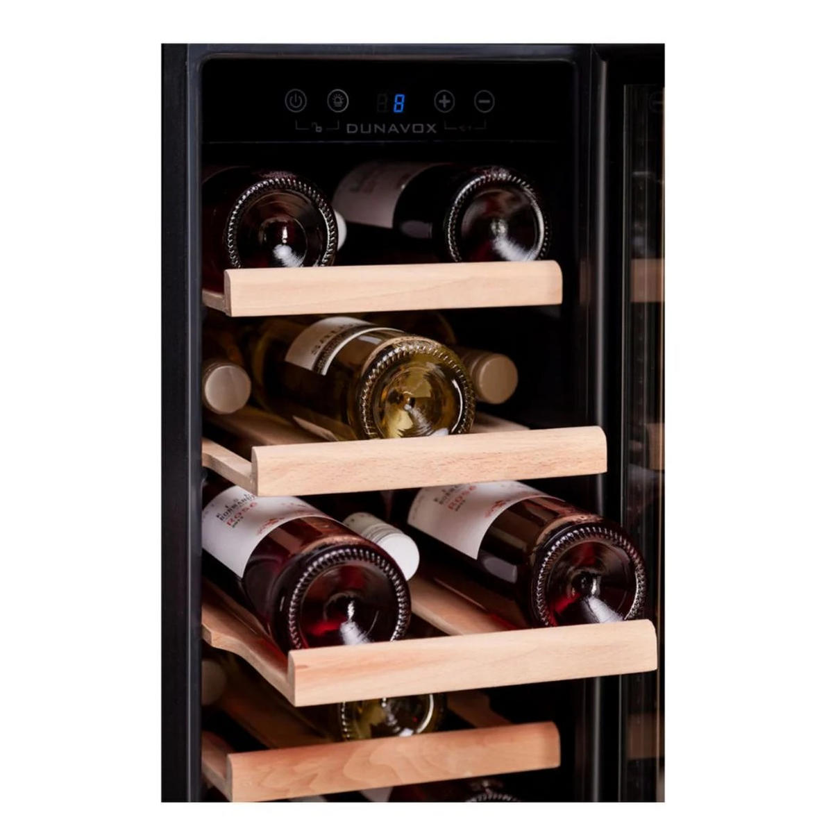 WEINKÜHLSCHRANK DAUF-32.83B  - Schwarz, Basics, Glas/Holz (38/82/56,3cm)