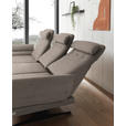 ECKSOFA Taupe Flachgewebe  - Taupe/Schwarz, Design, Textil/Metall (176-217/279-327cm) - Dieter Knoll