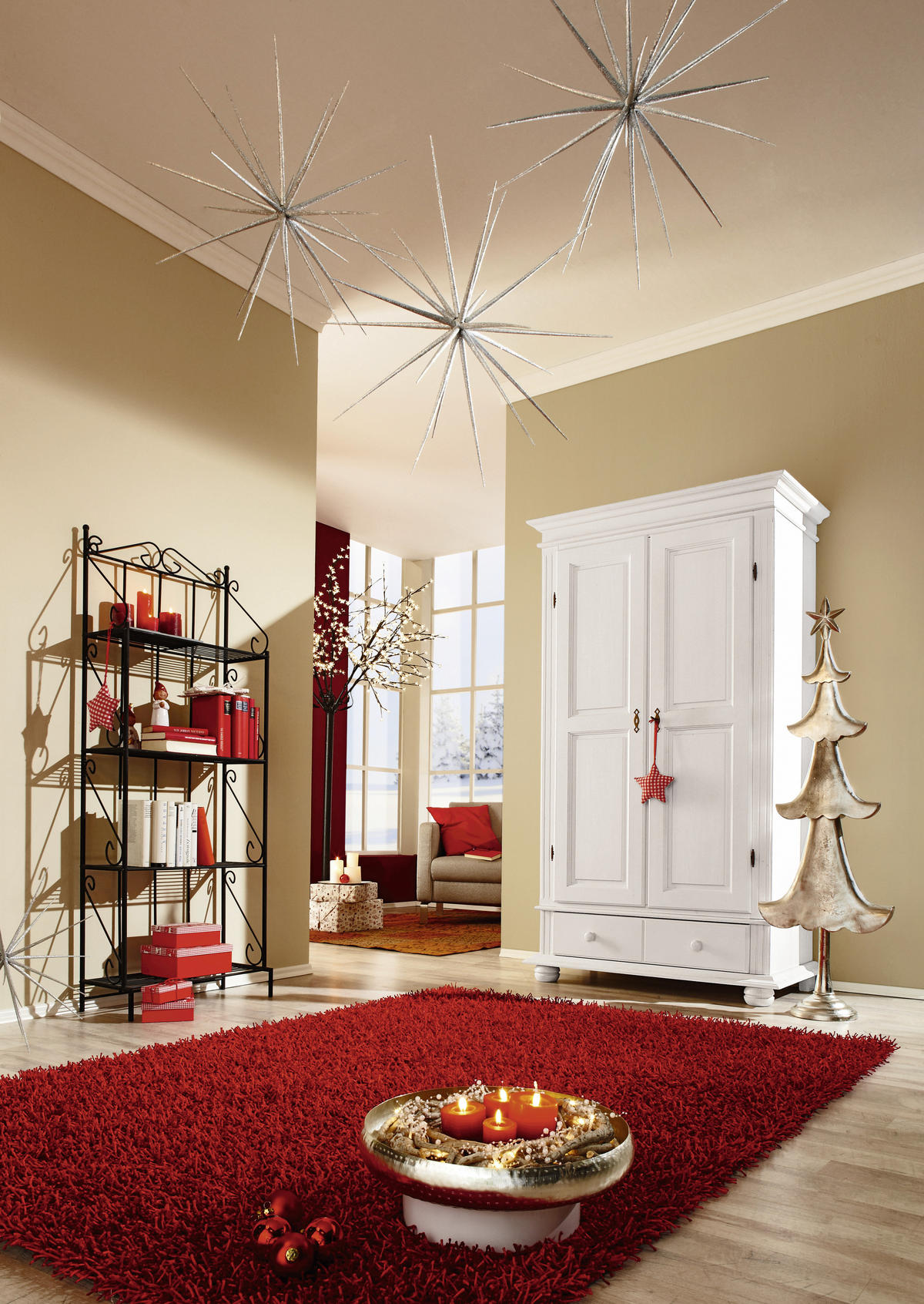 GARDEROBENSCHRANK 110/192/58 cm  - Schwarz/Weiß, LIFESTYLE, Holz/Metall (110/192/58cm) - Landscape