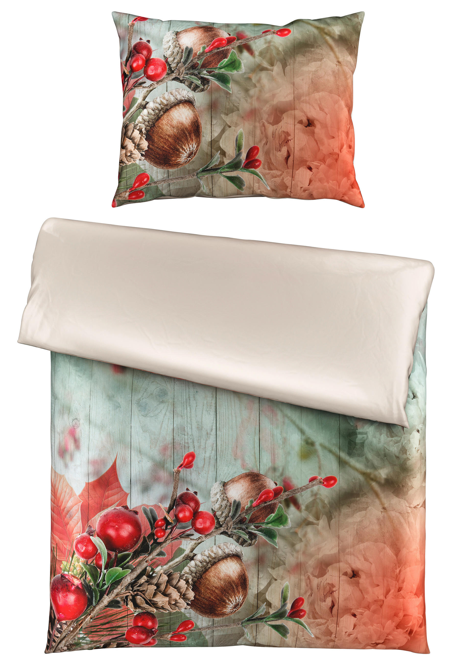 POSTELJNINA WINTER 140/200 cm saten večbarvno  - večbarvno, Konvencionalno, tekstil (140/200cm) - Esposa