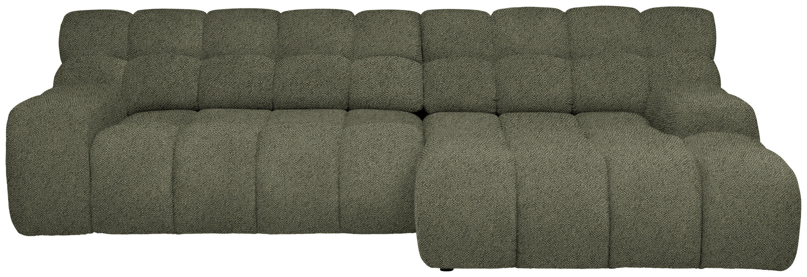 ECKSOFA in Webstoff Olivgrün  297/180 cm  - Schwarz/Olivgrün, MODERN, Kunststoff/Textil (297/180cm) - Welnova