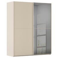 SCHWEBETÜRENSCHRANK 181/223/68 cm,  in Champagner, 2 Tür(en)  - Champagner, KONVENTIONELL, Glas/Holzwerkstoff (181/223/68cm) - Novel