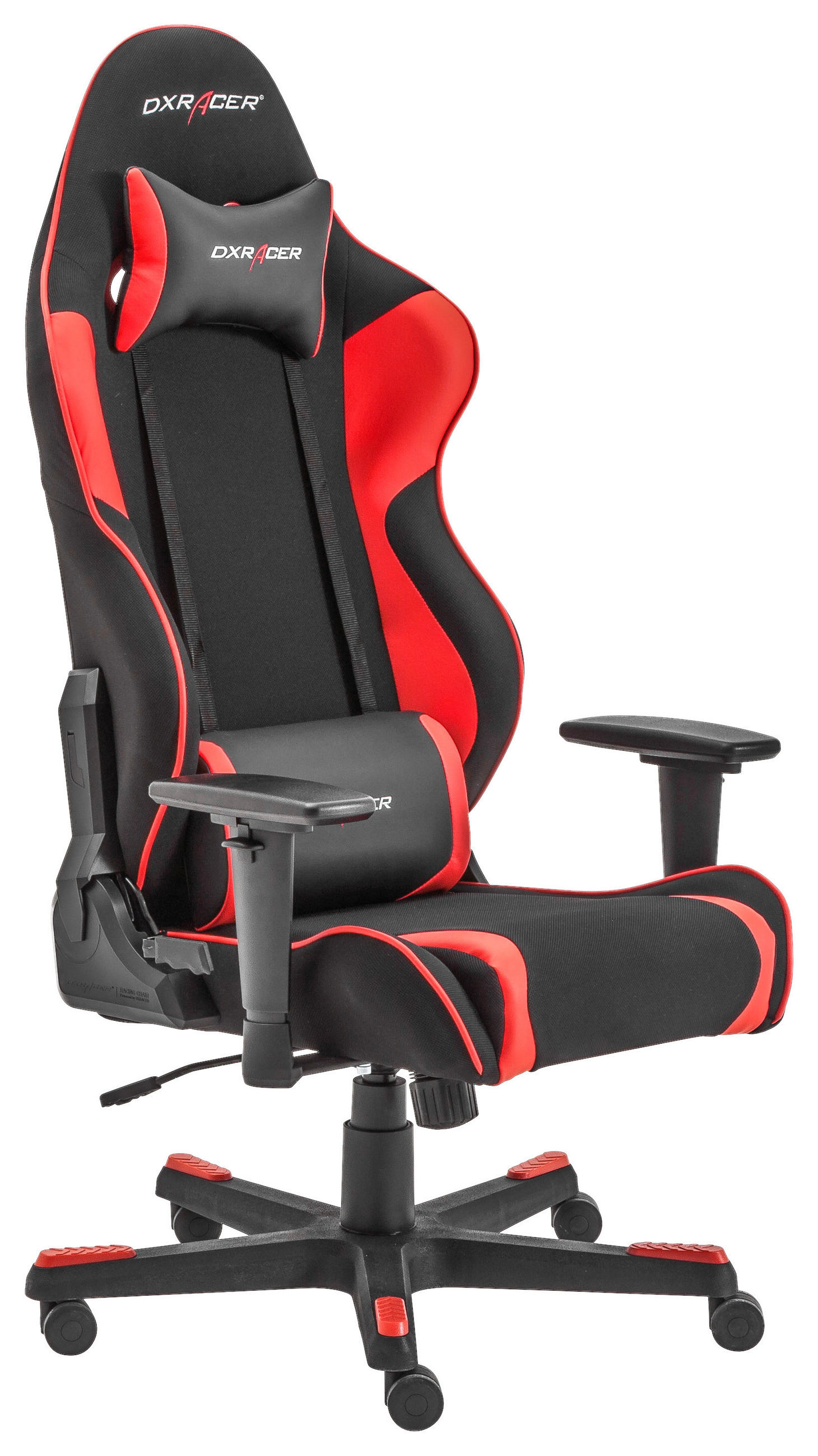 GAMINGSTUHL in Rot, Schwarz - Rot/Schwarz, MODERN, Kunststoff/Textil (64/125-135/68cm) - Dxracer