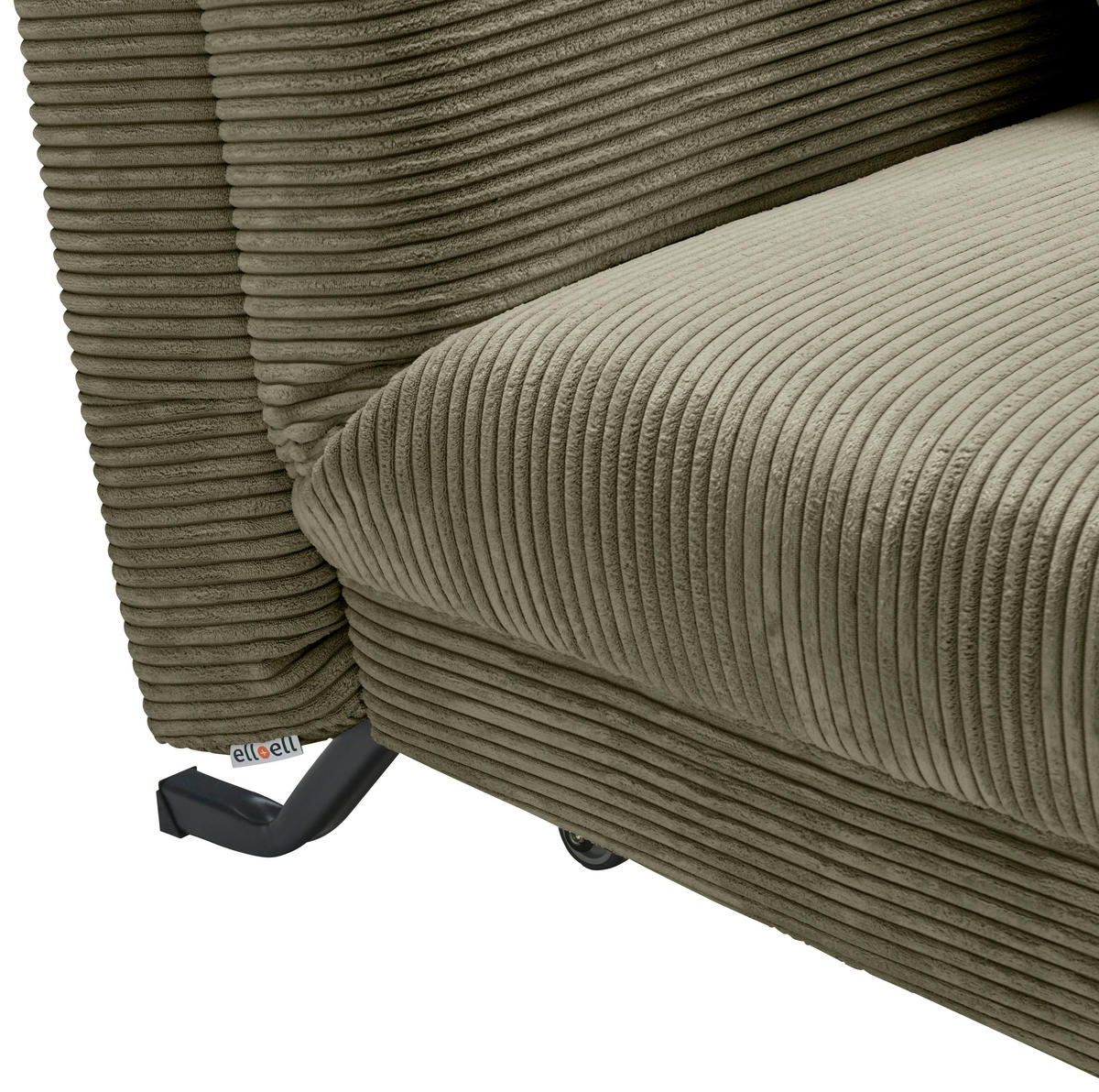 SCHLAFSESSEL Cord Grün    - Schwarz/Grün, Design, Textil/Metall (85/85/100cm) - Carryhome