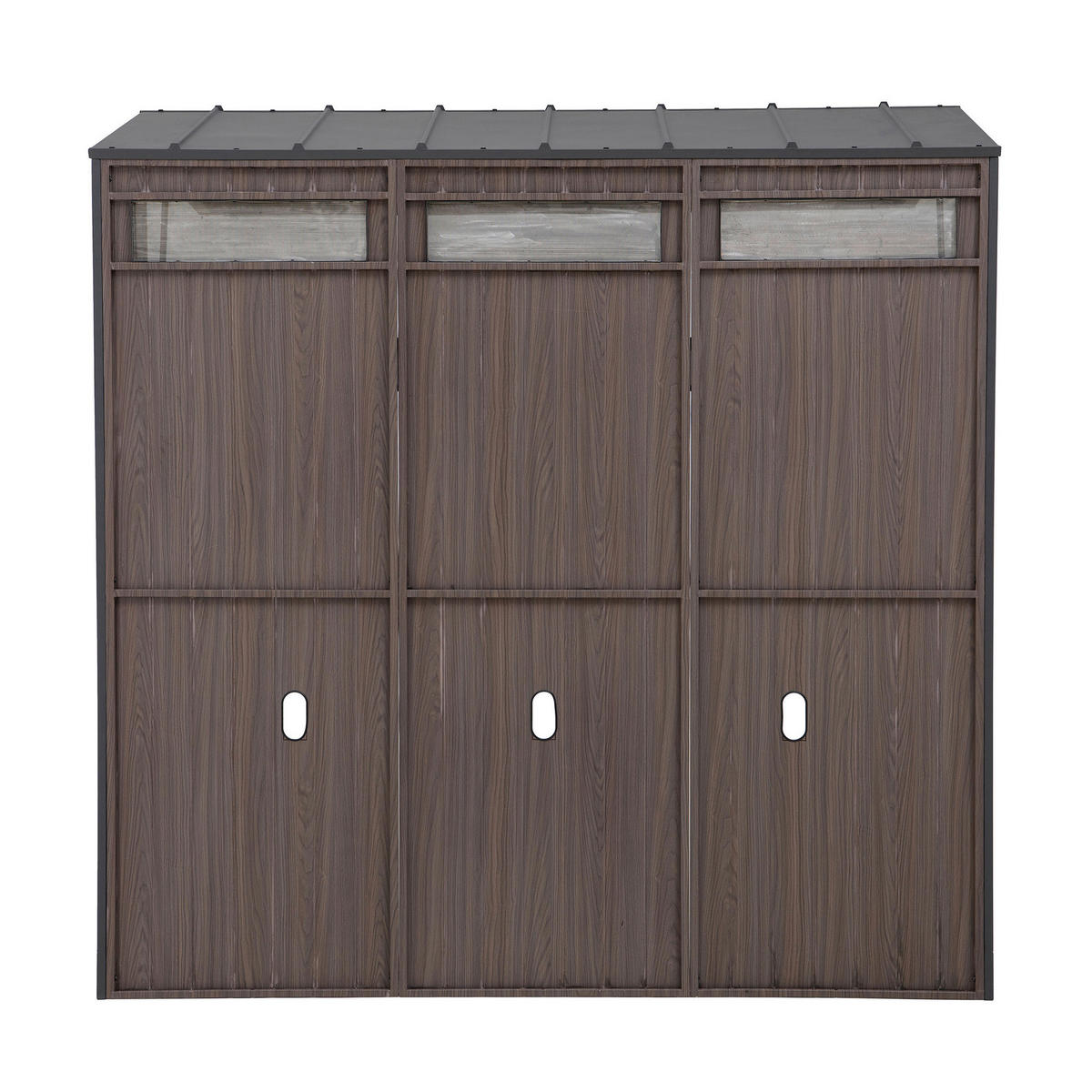 GARTENHAUS - Anthrazit/Dunkelbraun, Basics, Metall (220/226/94cm) - Modante