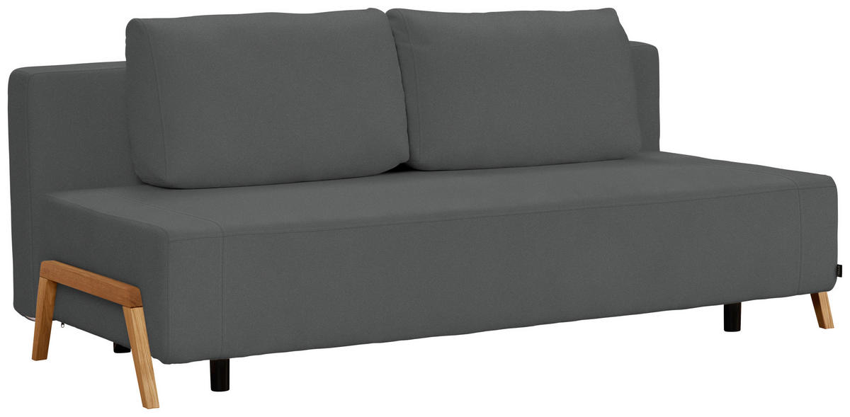 SCHLAFSOFA in Textil Anthrazit  - Anthrazit/Naturfarben, Design, Holz/Textil (211/88/102cm) - Niels Andersson