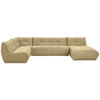 WOHNLANDSCHAFT in Lederlook Beige  - Beige, Trend, Textil (210/390/185cm) - Livetastic