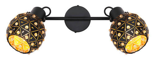 Strahler Jodie Jodie 35/12/26 cm   - Klar/Goldfarben, Basics, Glas/Metall (35/12/26cm) - Globo