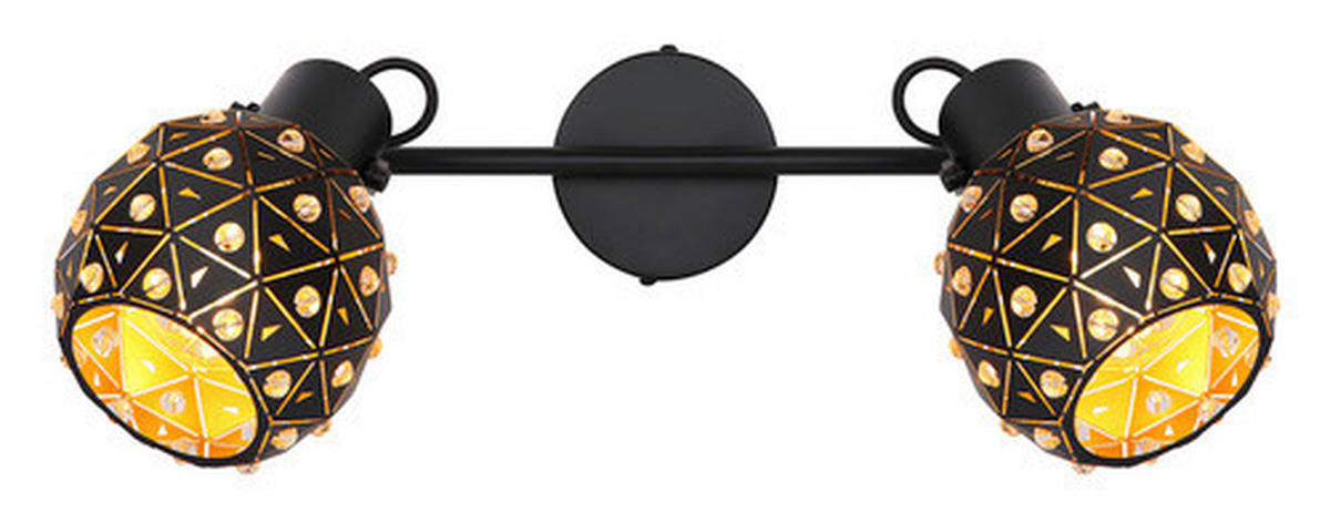 Strahler Jodie Jodie 35/12/26 cm   - Klar/Goldfarben, Basics, Glas/Metall (35/12/26cm) - Globo