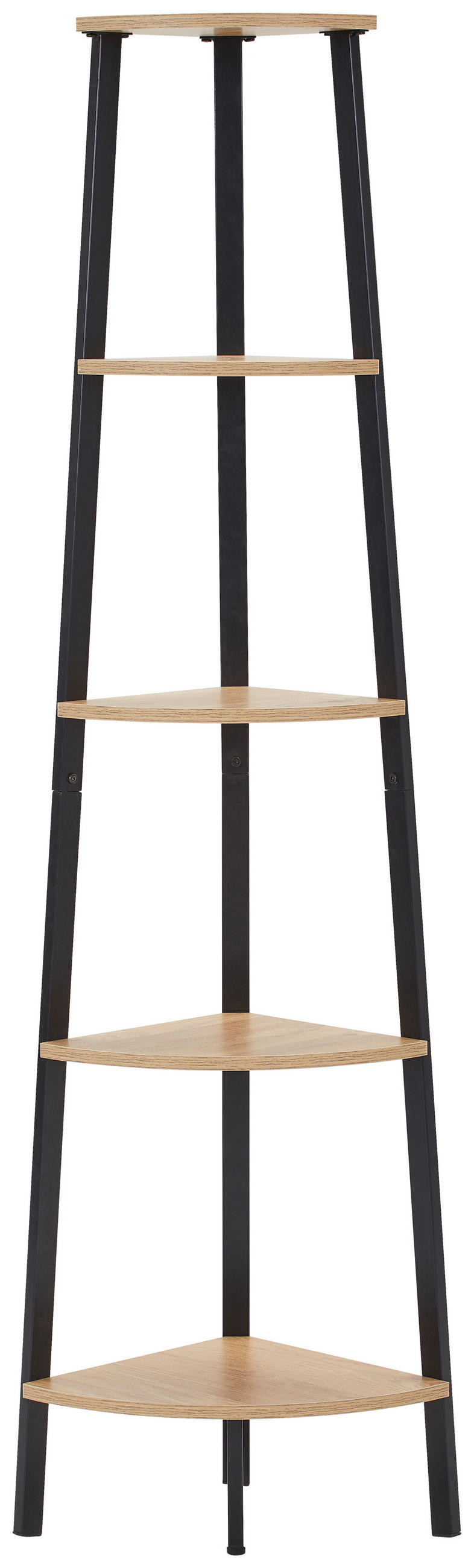 ECKREGAL - Schwarz/Braun, Basics, Holzwerkstoff/Metall (33/159/33cm) - Carryhome