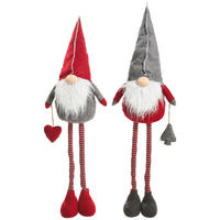 SVETI NIKOLA DEKORATIVNI - siva/crvena, Trend, kamen/metal (32/130/17cm) - X-Mas