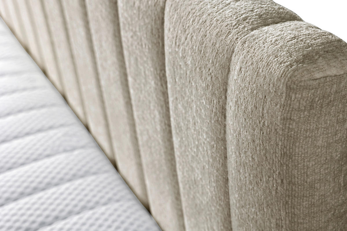 SCHLAFSOFA in Struktur Hellbraun  - Hellbraun/Schwarz, Design, Holz/Holzwerkstoff (212/83/99cm) - MID.YOU