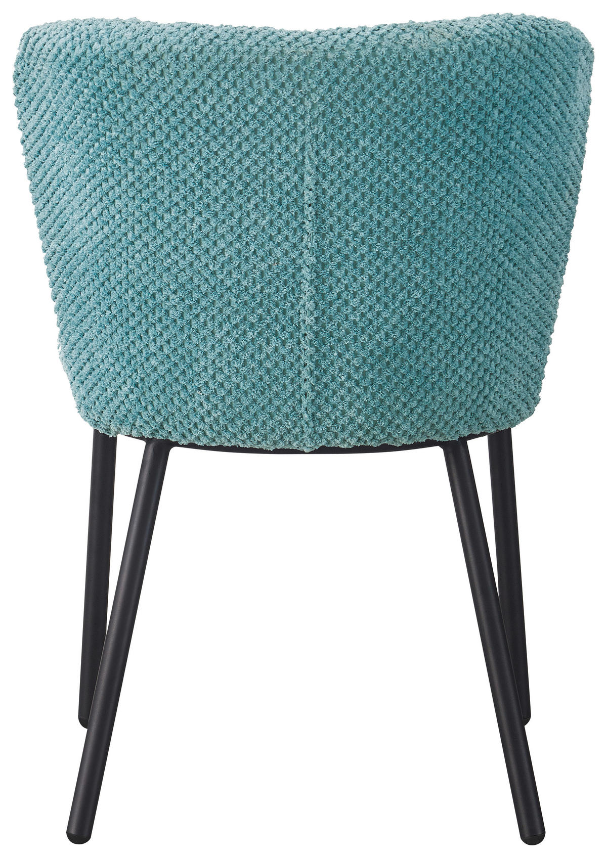STUHL  in Eisen Webstoff  - Blau/Schwarz, Design, Textil/Metall (53,5/80/60,5cm) - Stylife