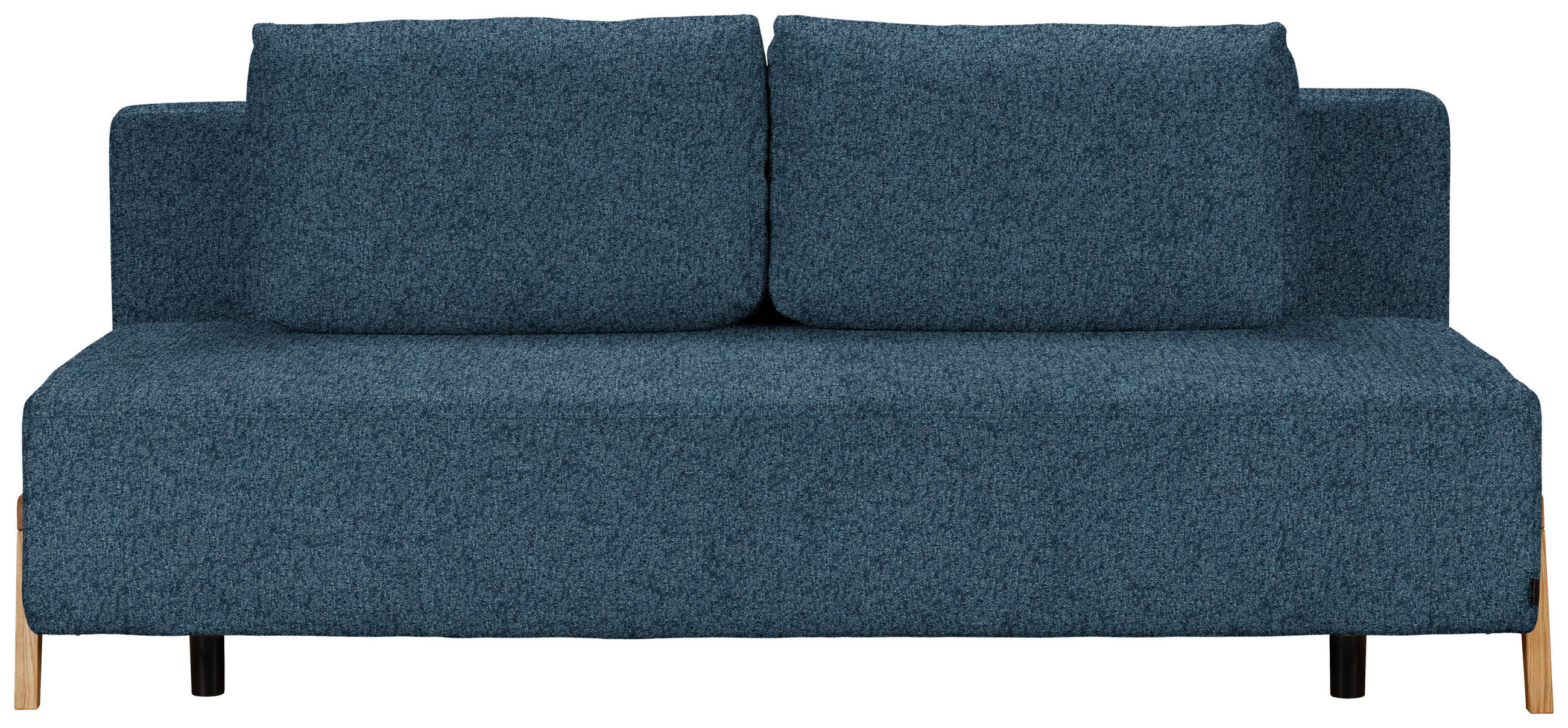SCHLAFSOFA Textil Blau  - Blau/Naturfarben, Design, Holz/Textil (211/88/102cm) - Niels Andersson