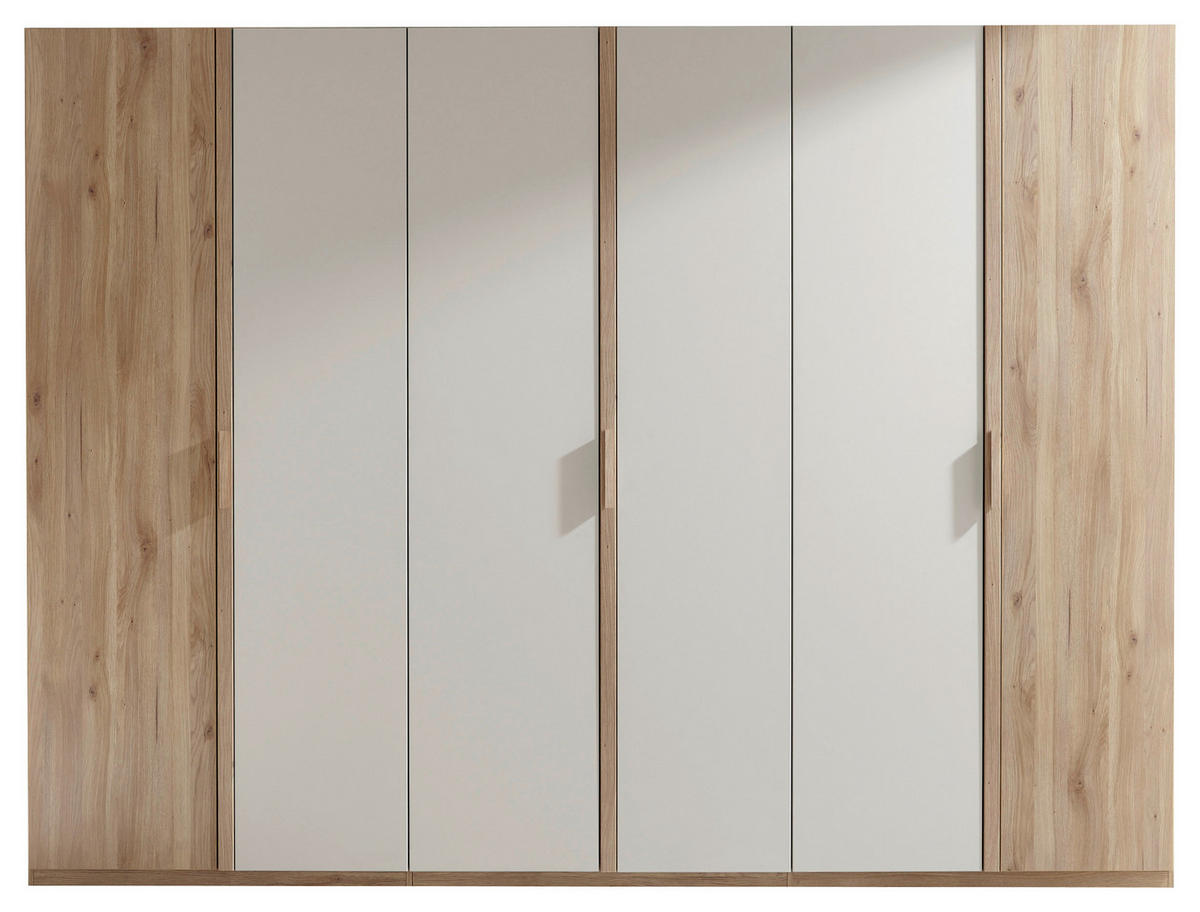 DREHTÜRENSCHRANK in Eichefarben, Kaschmir  - Kaschmir/Eichefarben, Design, Holz/Holzwerkstoff (300/225,5/60,2cm) - Xora