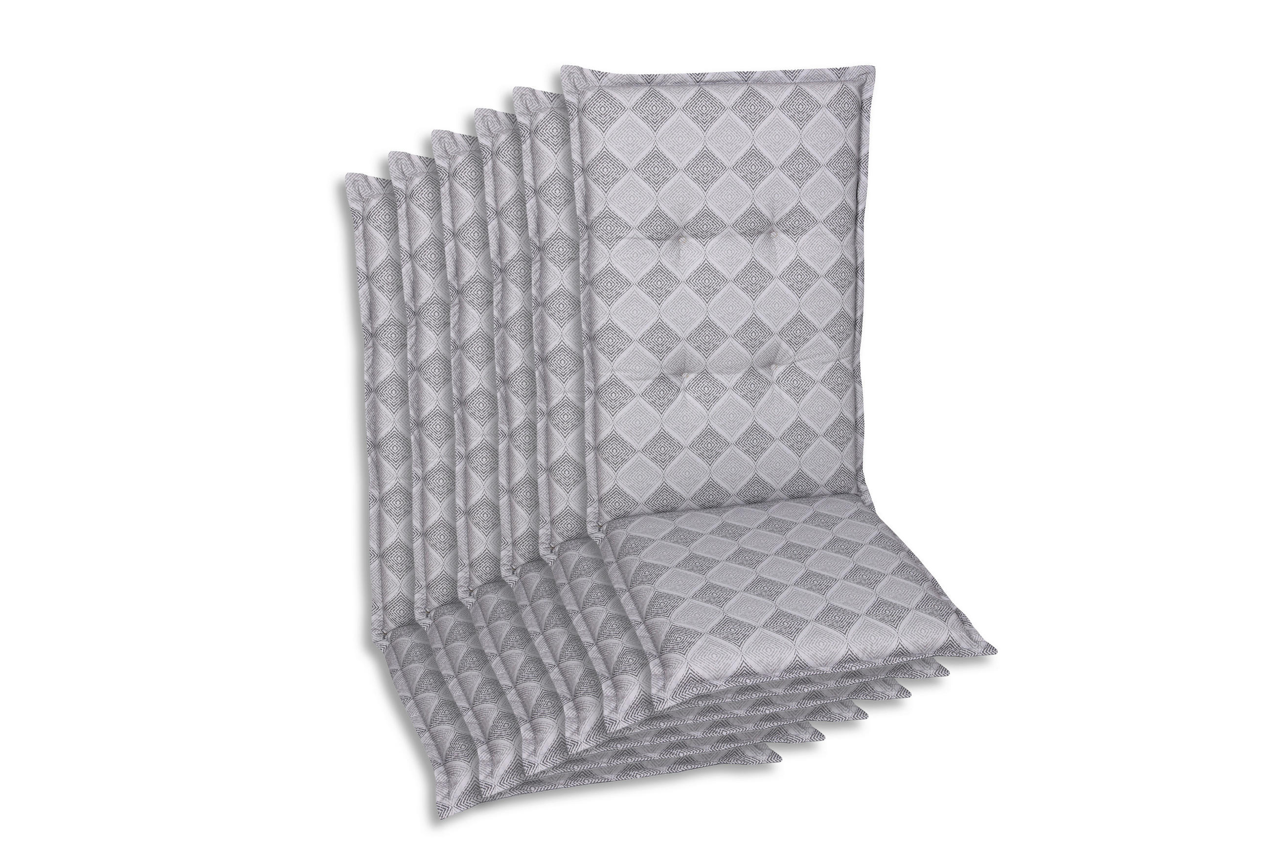 SESSELAUFLAGENSET in Grau Raute  - Grau, Basics, Textil (50/6/120cm)