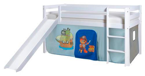 SPIELBETT Kiefer massiv 90/200 cm Blau, Weiß  - Blau/Weiß, Natur, Holz (90/200cm) - MID.YOU
