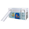 SPIELBETT Kiefer massiv 90/200 cm Blau, Weiß  - Blau/Weiß, Natur, Holz (90/200cm) - MID.YOU