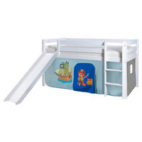 SPIELBETT Kiefer massiv 90/200 cm Blau, Weiß  - Blau/Weiß, Natur, Holz (90/200cm) - MID.YOU