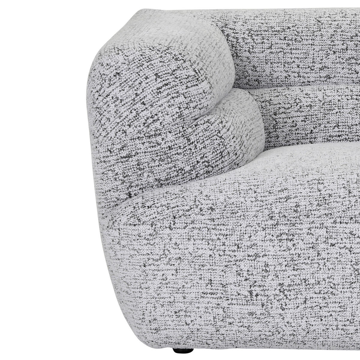 BIGSOFA  in Chenille Schwarz, Weiß  - Schwarz/Weiß, KONVENTIONELL, Kunststoff/Textil (240/75/105cm) - Carryhome