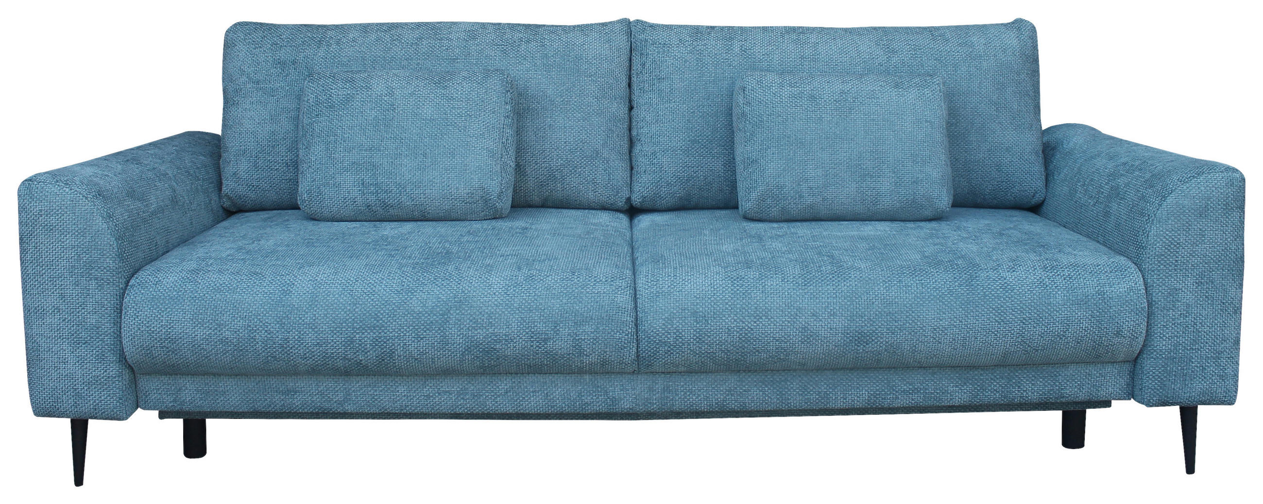 SCHLAFSOFA Chenille Petrol  - Petrol/Schwarz, KONVENTIONELL, Textil/Metall (235/90/104cm) - Carryhome