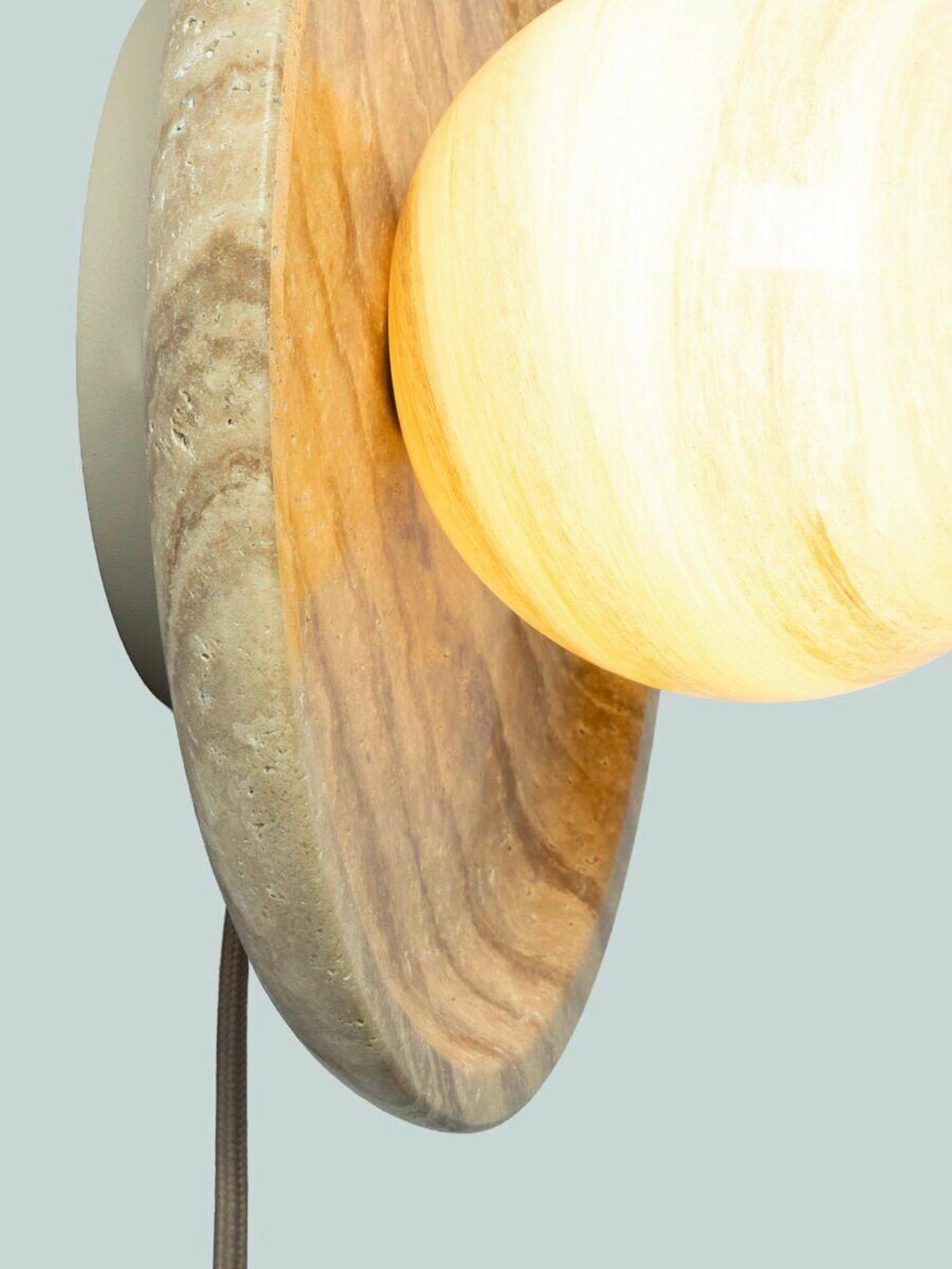 WANDLEUCHTE It's about RoMi 25/25/16 cm  - Sandfarben, Trend, Glas/Stein (25/25/16cm) - It's about Romi