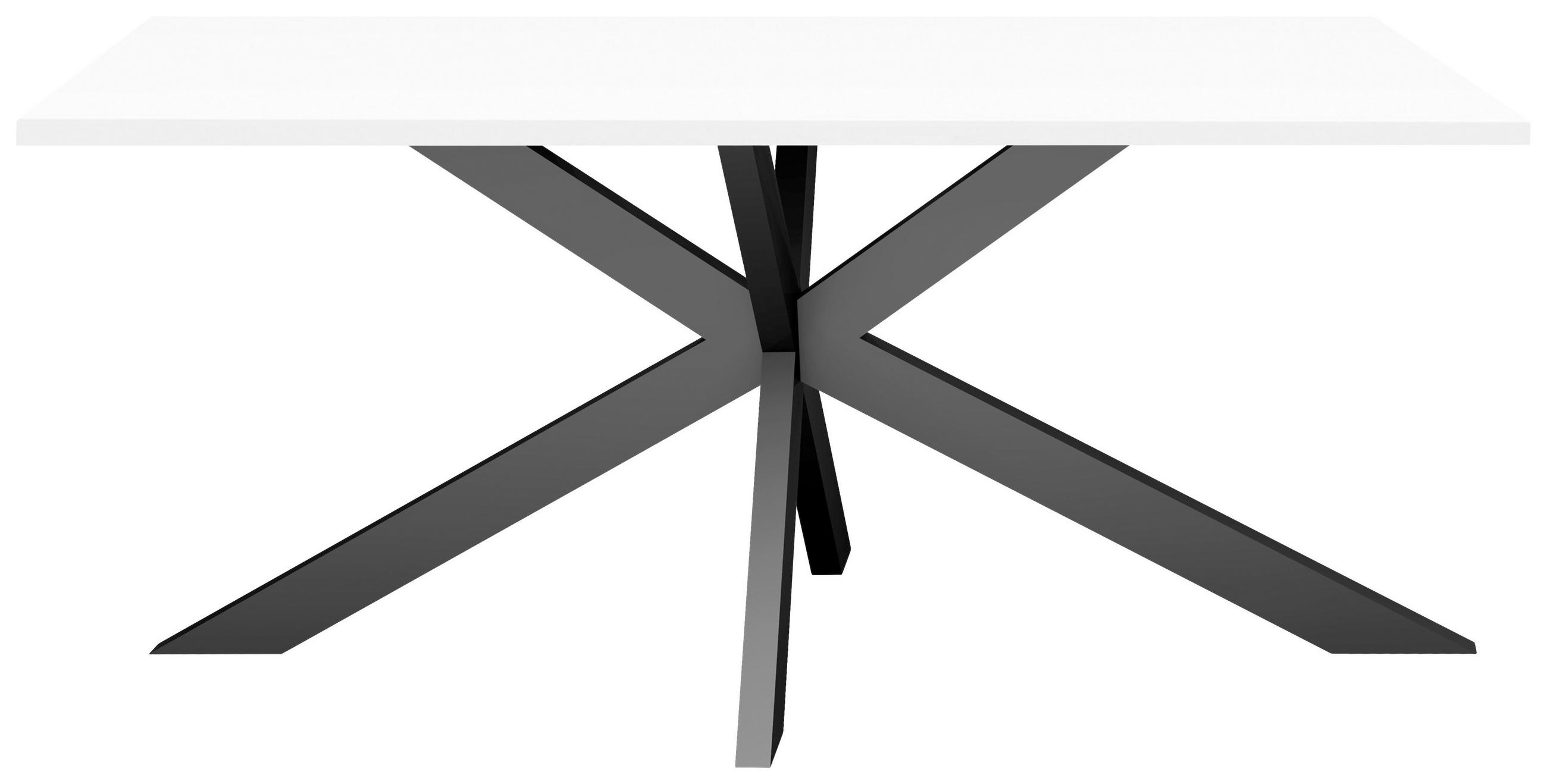 ESSTISCH rechteckig Schwarz, Weiß  - Schwarz/Weiß, MODERN, Holzwerkstoff/Metall (180/90/78cm) - Livetastic