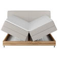 BOXSPRINGBETT 160/200 cm  in Creme  - Creme/Schwarz, Natur, Holz/Textil (160/200cm) - Valnatura