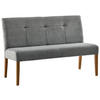 SITZBANK 140/91,5/63 cm Webstoff Eichefarben, Dunkelgrau Eiche massiv  - Eichefarben/Dunkelgrau, KONVENTIONELL, Holz/Textil (140/91,5/63cm) - Cantus
