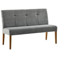 SITZBANK 140/91,5/63 cm Webstoff Eichefarben, Dunkelgrau Eiche massiv  - Eichefarben/Dunkelgrau, KONVENTIONELL, Holz/Textil (140/91,5/63cm) - Cantus