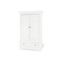 BABYKLEIDERSCHRANK PINOLINO EMILIA Weiß  - Anthrazit/Weiß, ROMANTIK / LANDHAUS, Holzwerkstoff/Metall (128/208/58cm) - Pinolino