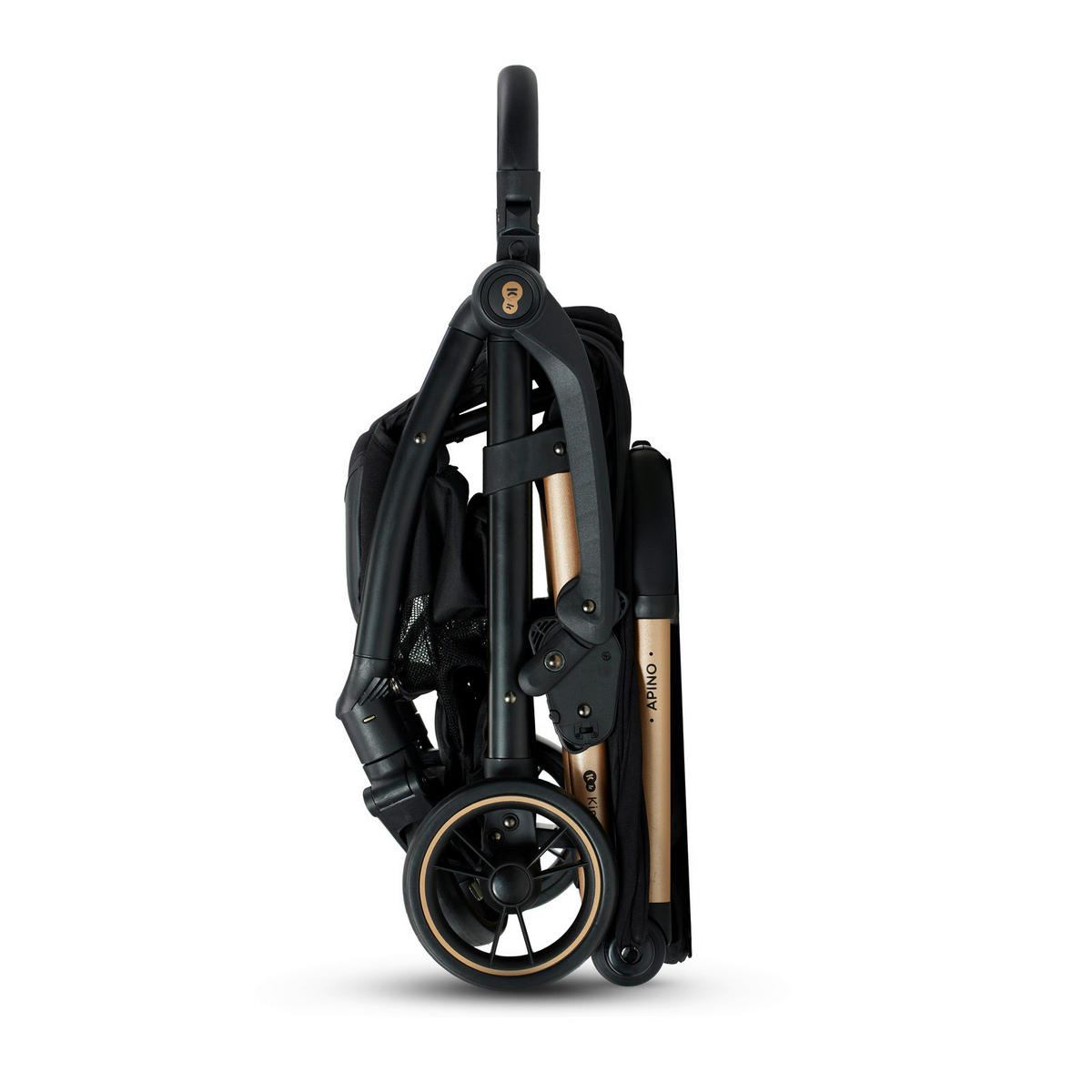 BUGGY Apino  - Goldfarben/Schwarz, Basics (47/99/93cm) - Kinderkraft